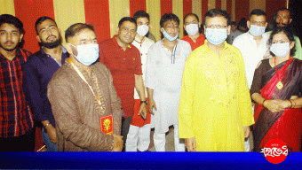 সিলেটের পূজা মন্ডপ পরিদর্শনে ভারতীয় সহকারী হাই কমিশনার