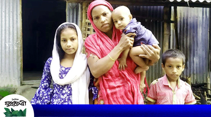 ৩ সন্তানসহ গৃহবধূকে পুড়িয়ে হত্যার চেষ্টা