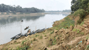 আজমিরীগঞ্জে নদীতে মিললো বস্তাবন্দি লা শ