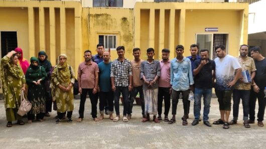 গোয়াইনঘাটে মানবপাচার চক্রের সদস্যসহ আটক ১৯